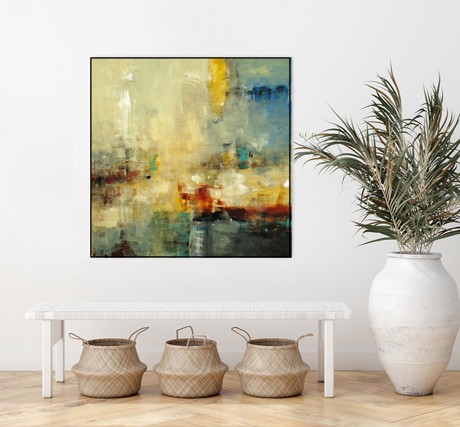 Look Before you Leap by Lisa Ridgers on GIANT ART - blue abstract