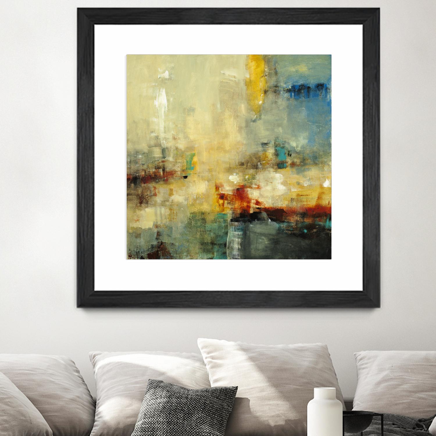 Look Before you Leap by Lisa Ridgers on GIANT ART - blue abstract