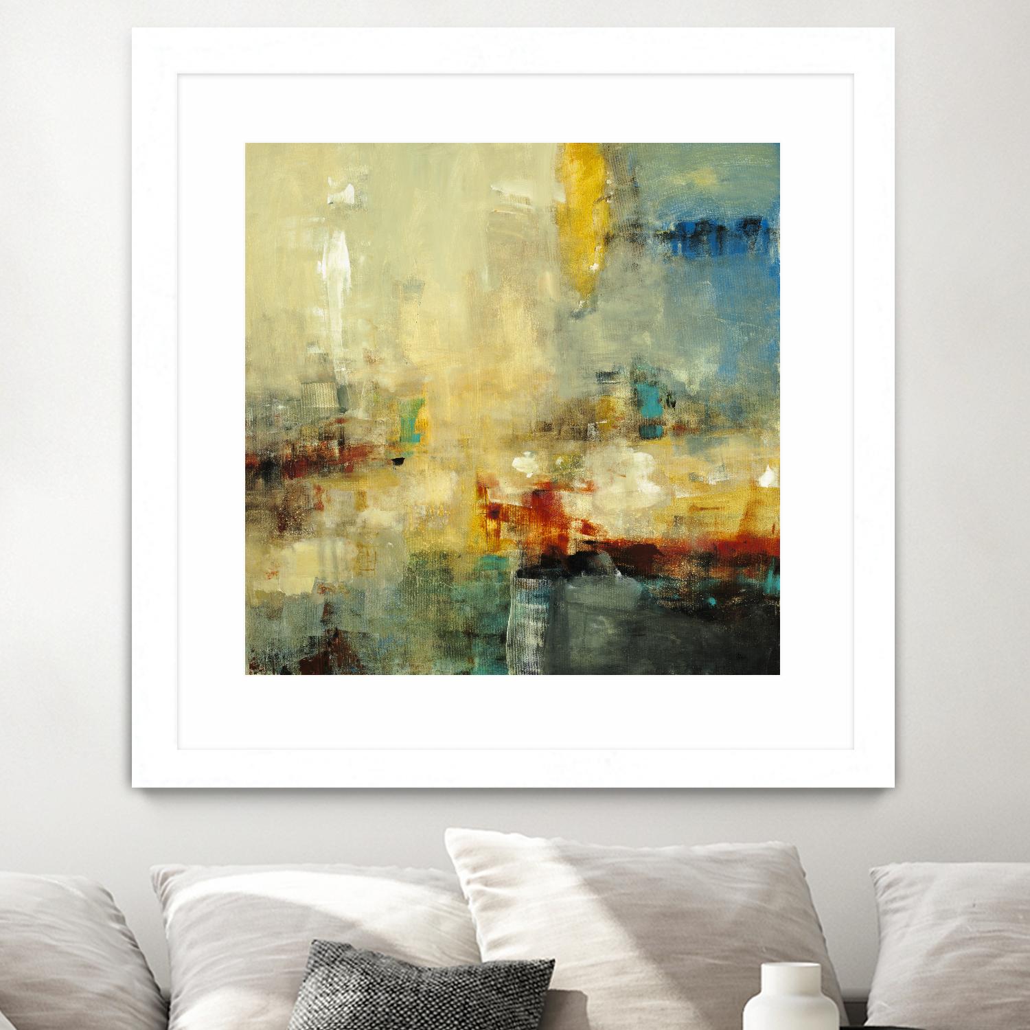 Look Before you Leap by Lisa Ridgers on GIANT ART - blue abstract