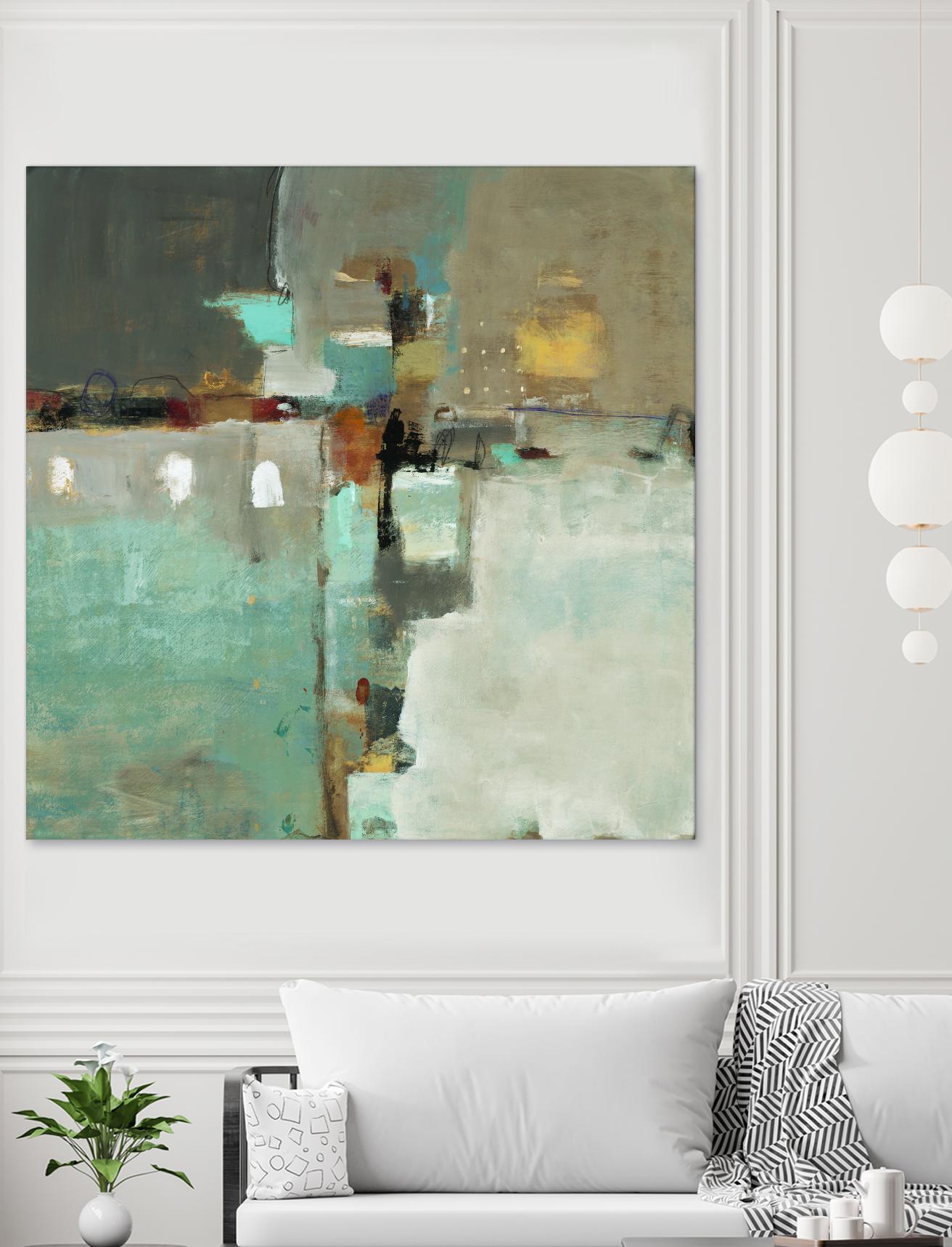 Crossroads II by Lisa Ridgers on GIANT ART - grey abstract