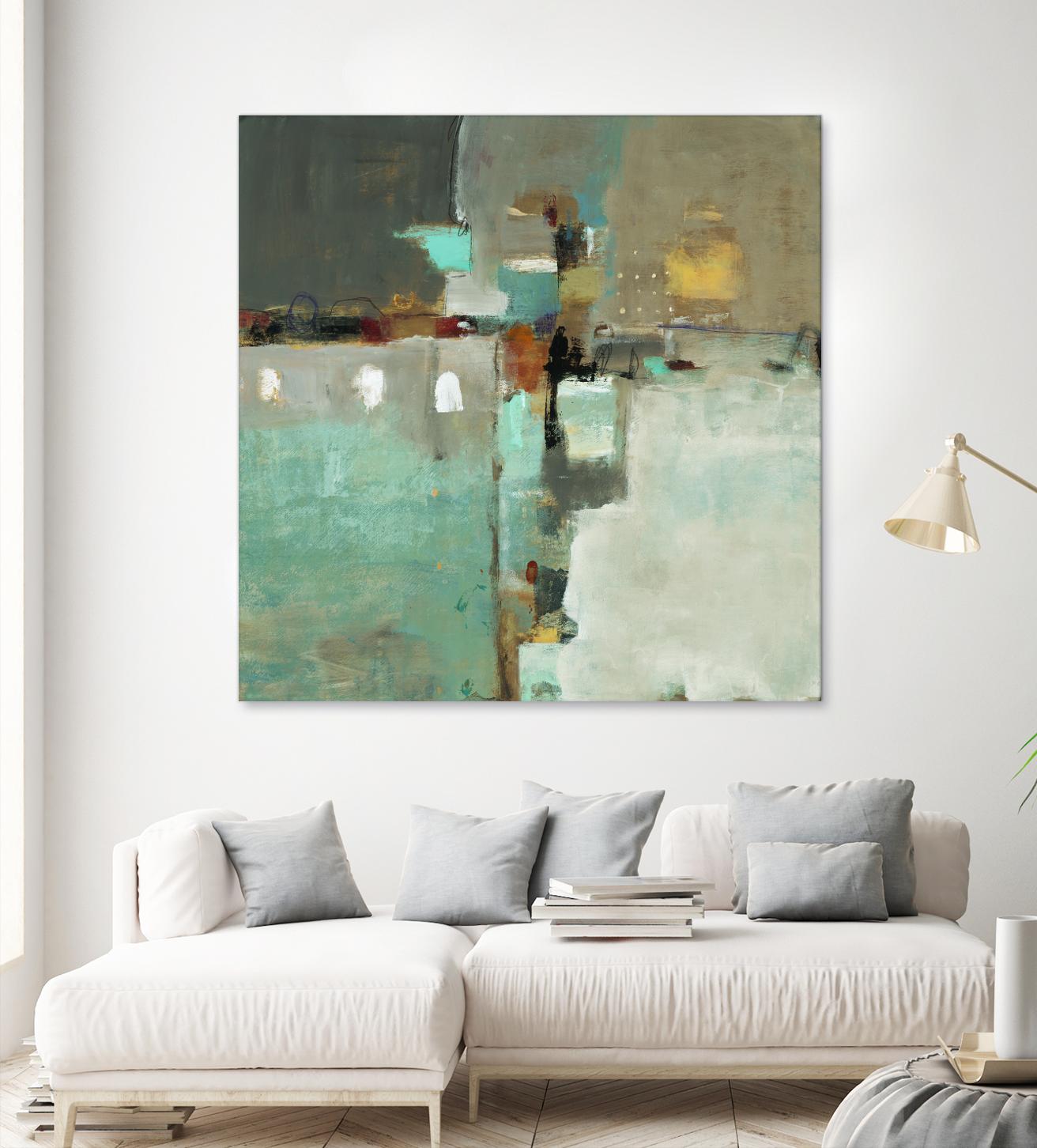Crossroads II by Lisa Ridgers on GIANT ART - grey abstract