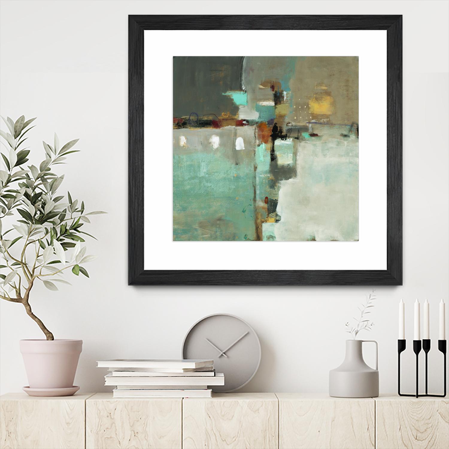 Crossroads II by Lisa Ridgers on GIANT ART - grey abstract