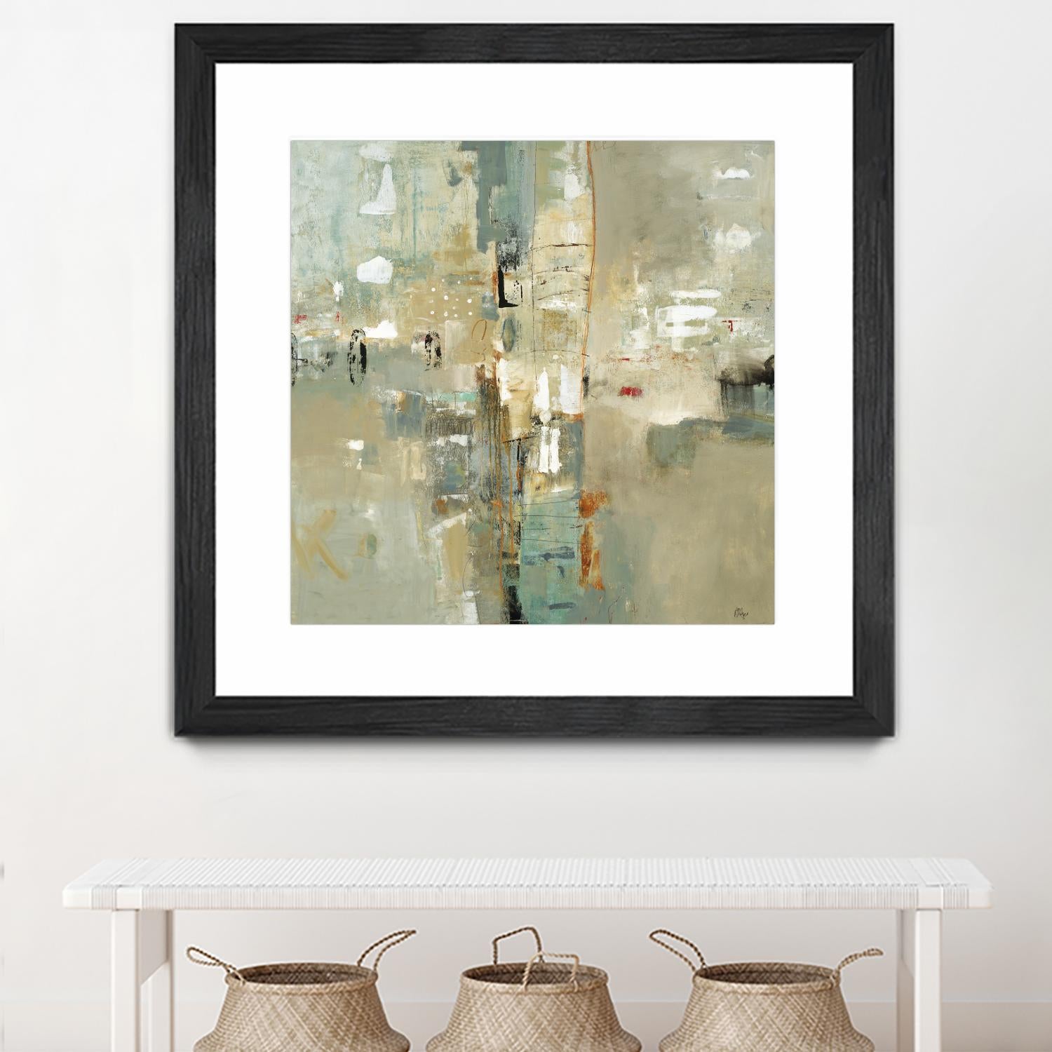 Meet in the Middle by Lisa Ridgers on GIANT ART - beige abstract