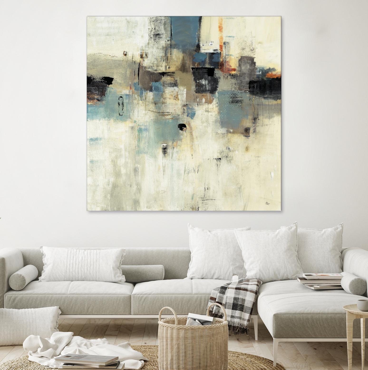 Let's Go II by Lisa Ridgers on GIANT ART - beige abstract