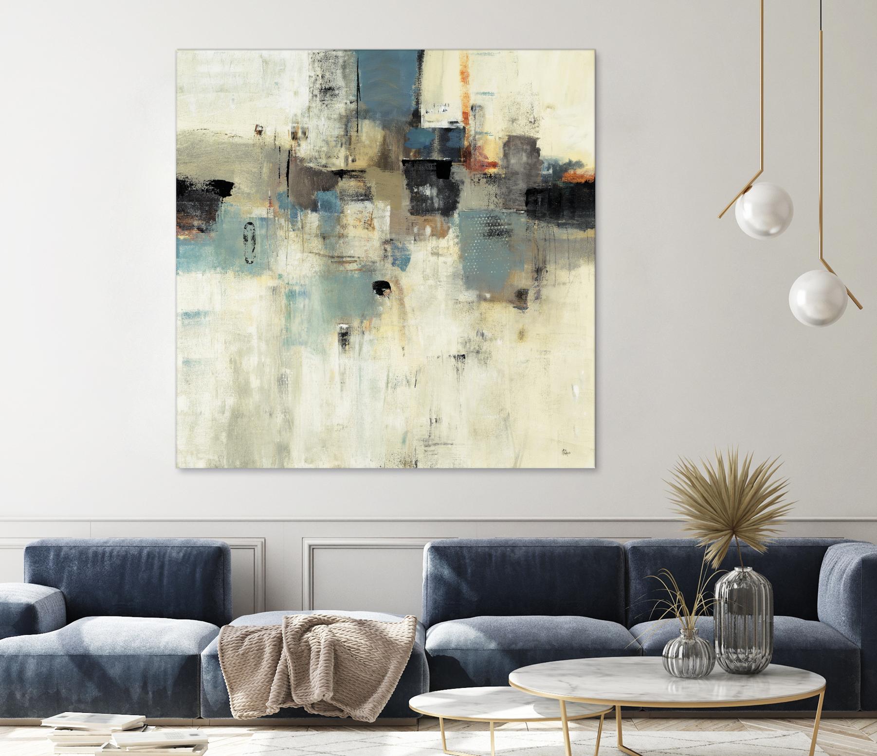 Let's Go II by Lisa Ridgers on GIANT ART - beige abstract