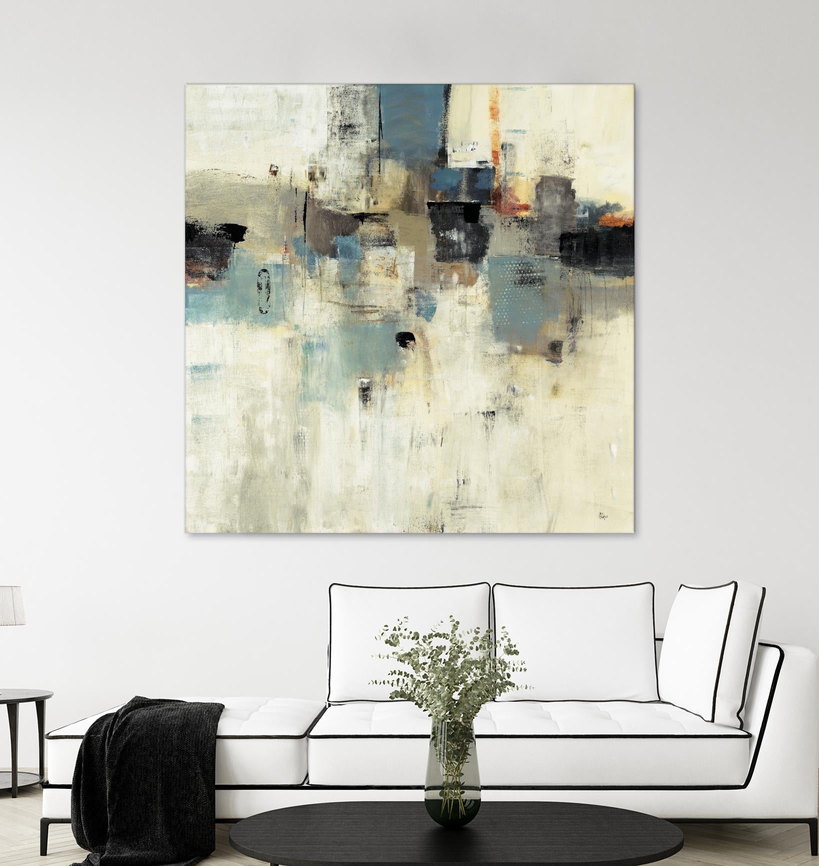 Let's Go II by Lisa Ridgers on GIANT ART - beige abstract