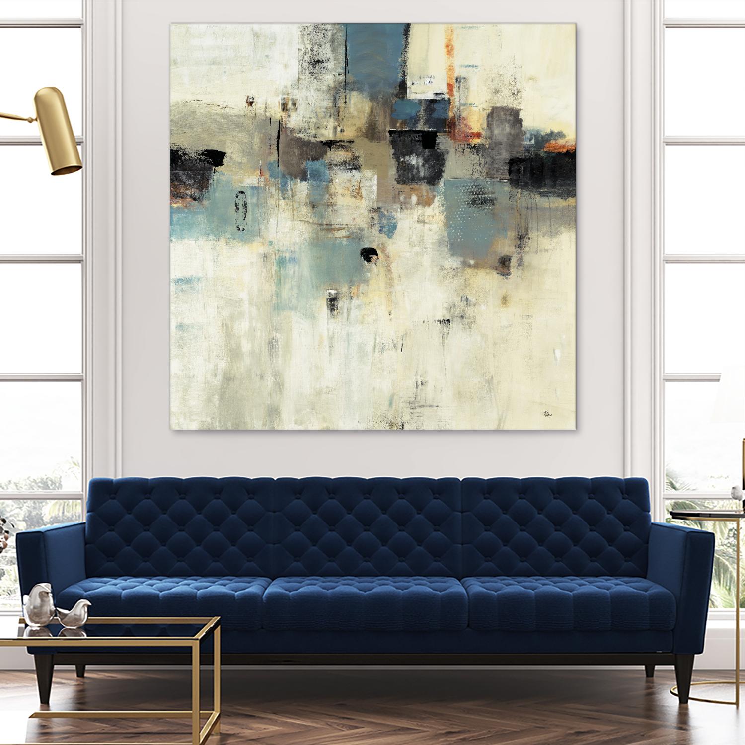 Let's Go II by Lisa Ridgers on GIANT ART - beige abstract