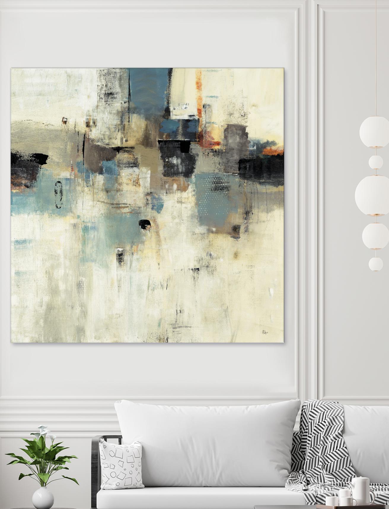 Let's Go II by Lisa Ridgers on GIANT ART - beige abstract
