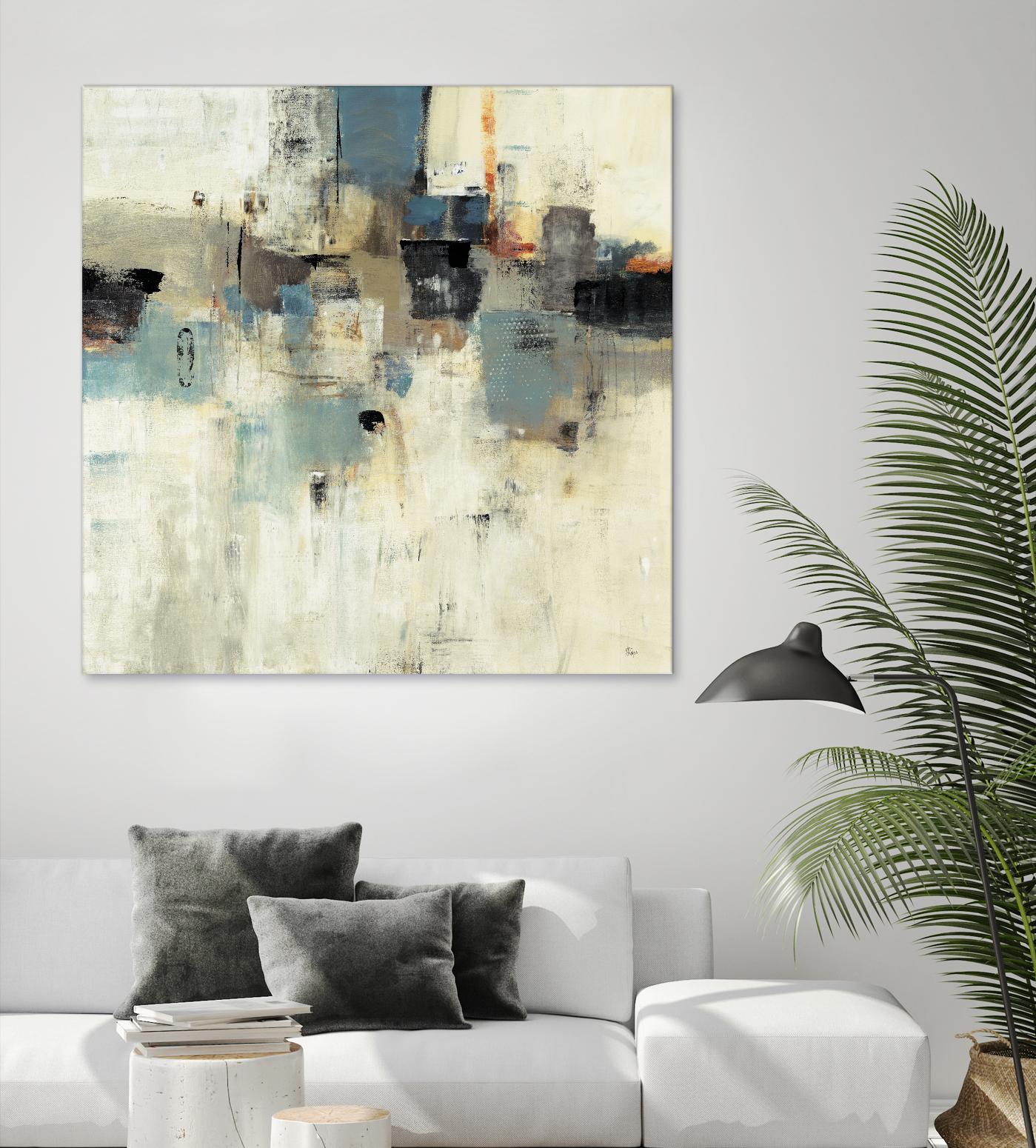 Let's Go II by Lisa Ridgers on GIANT ART - beige abstract
