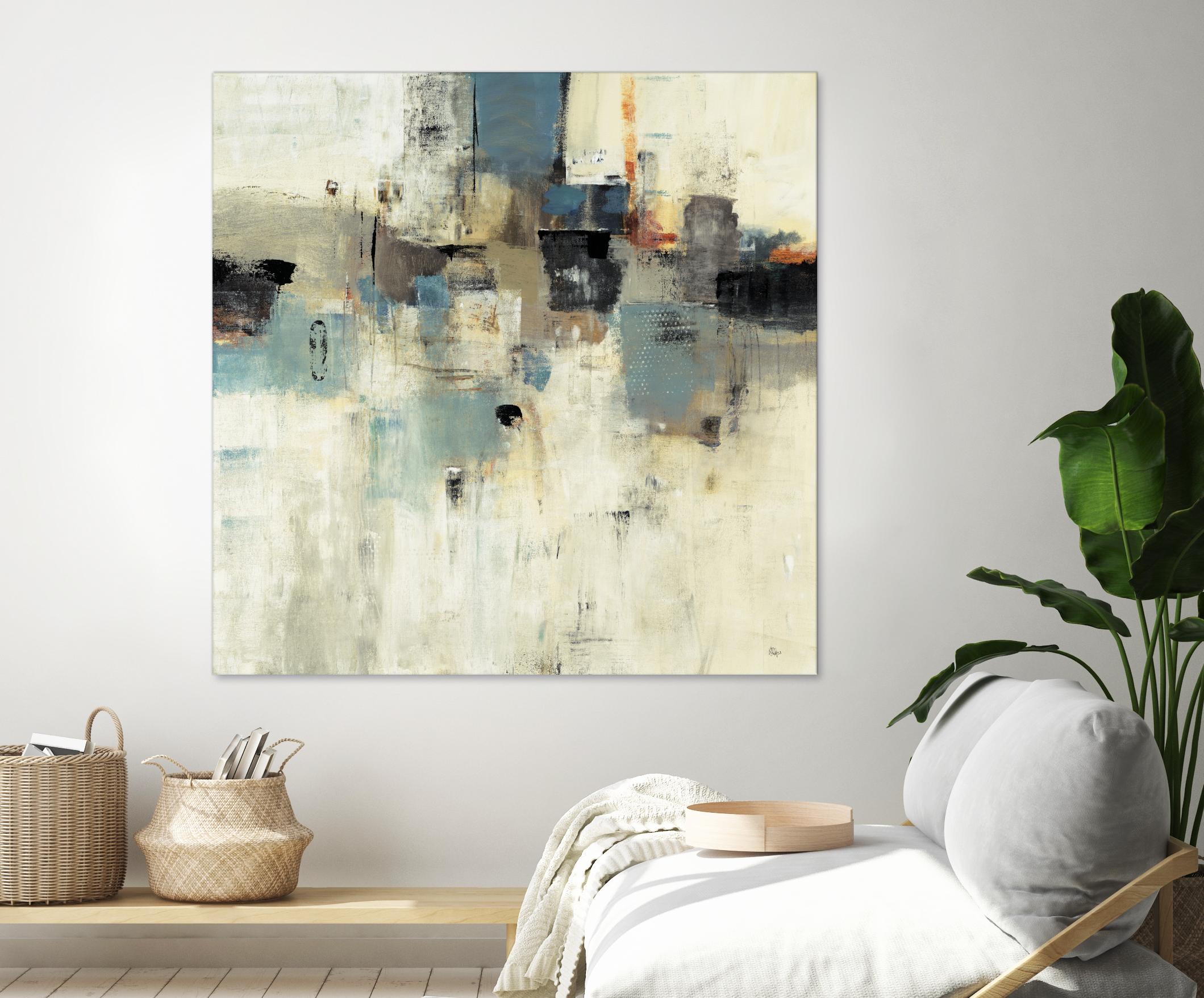 Let's Go II by Lisa Ridgers on GIANT ART - beige abstract