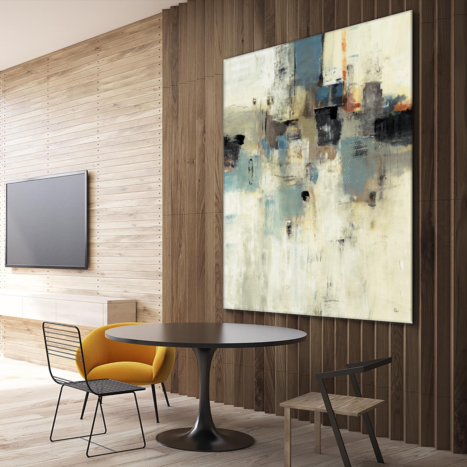 Let's Go II by Lisa Ridgers on GIANT ART - beige abstract