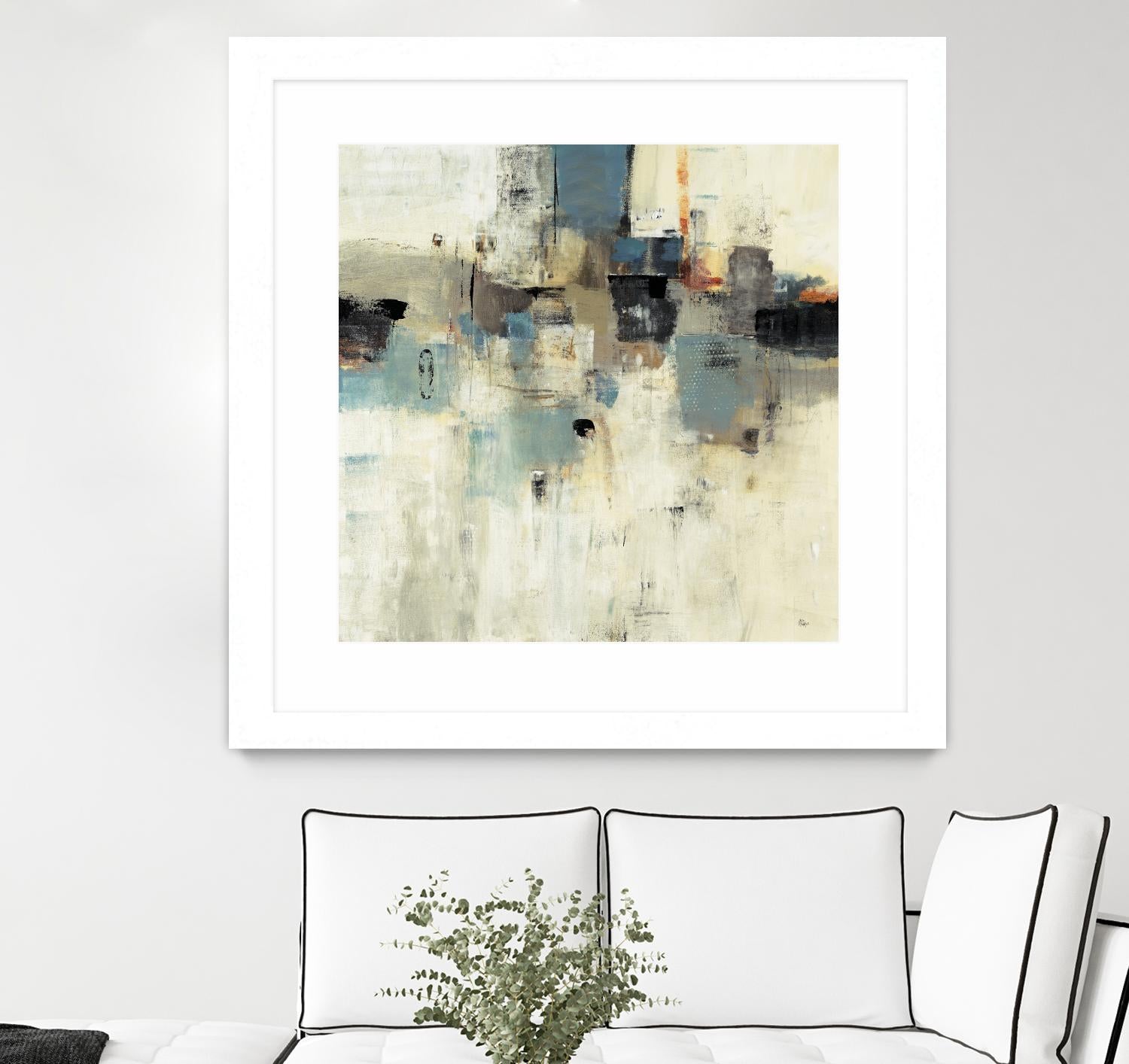 Let's Go II by Lisa Ridgers on GIANT ART - beige abstract