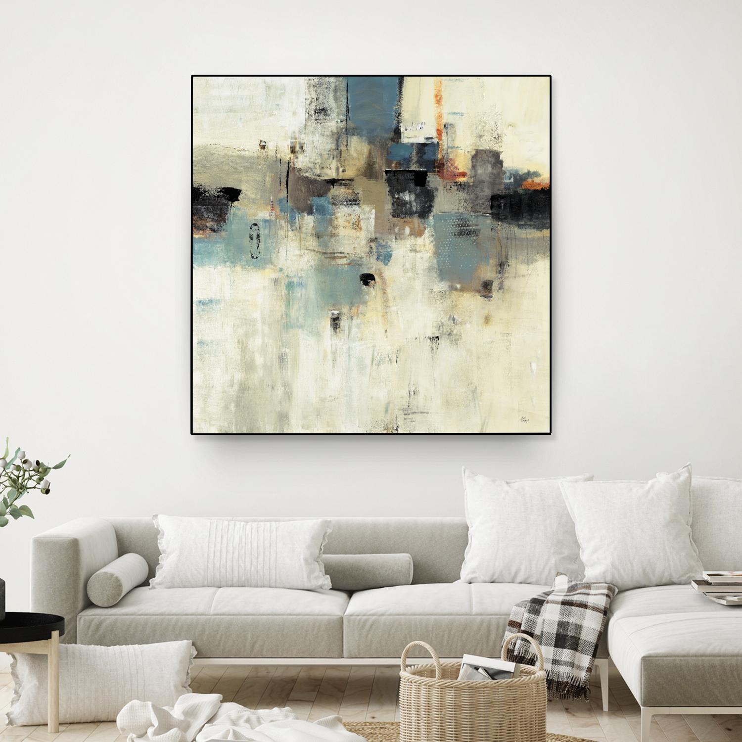 Let's Go II by Lisa Ridgers on GIANT ART - beige abstract