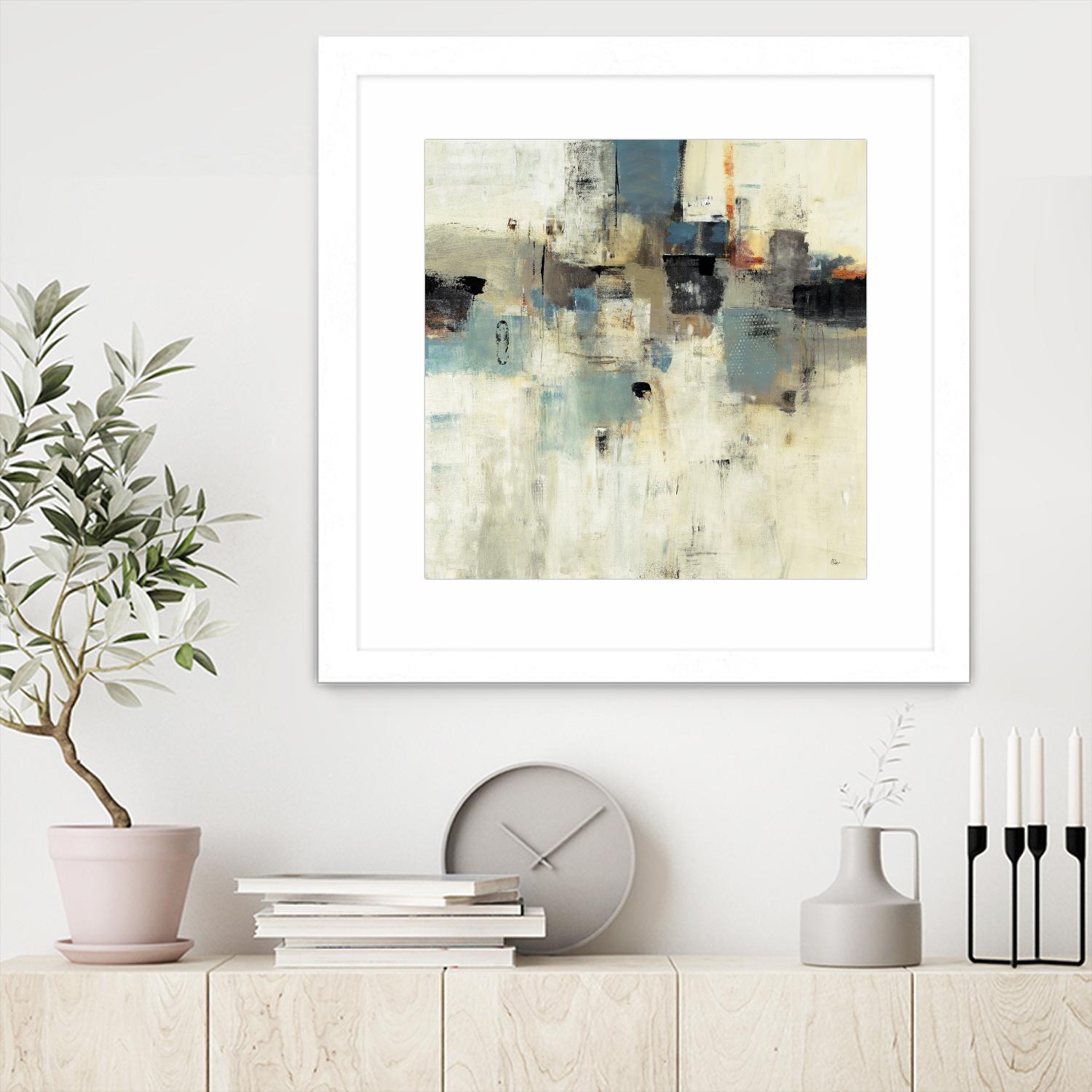 Let's Go II by Lisa Ridgers on GIANT ART - beige abstract