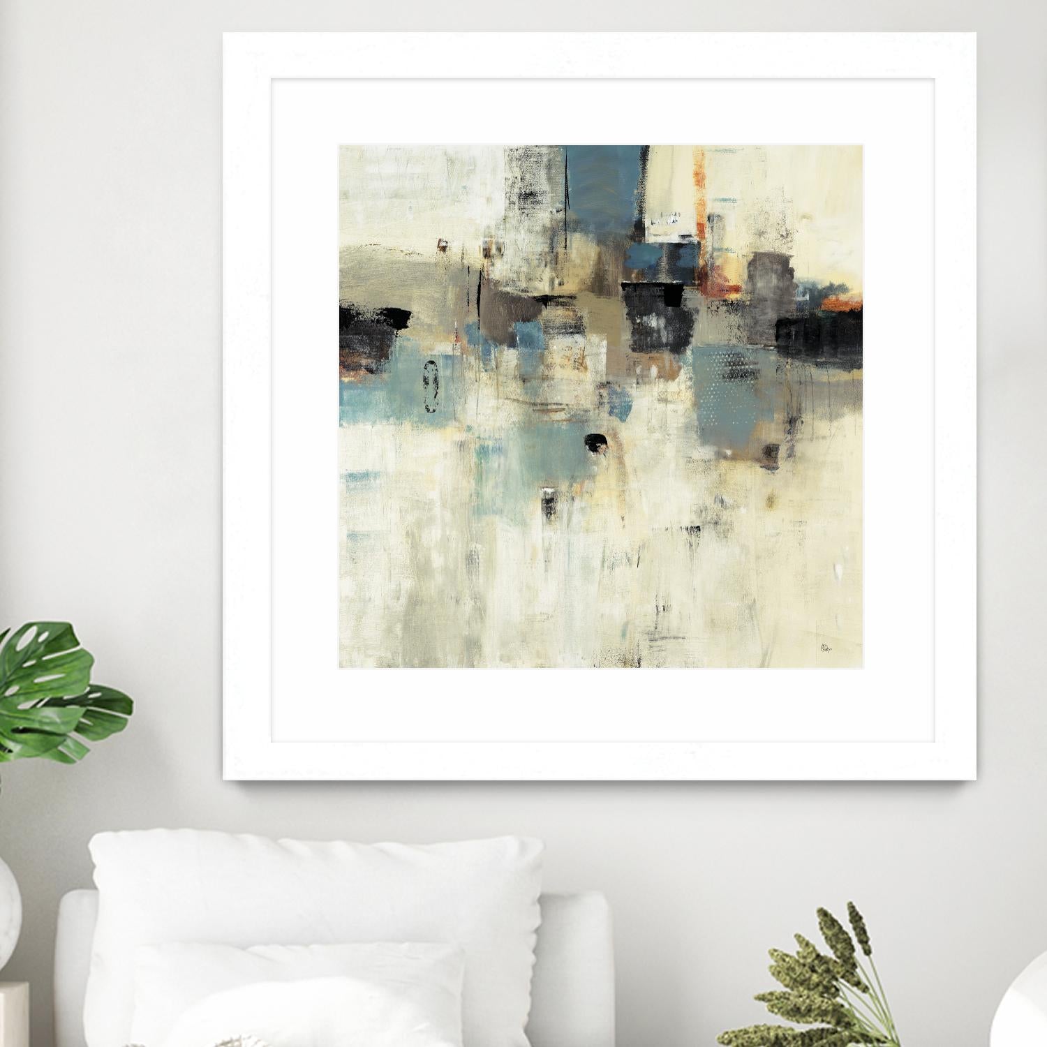 Let's Go II by Lisa Ridgers on GIANT ART - beige abstract