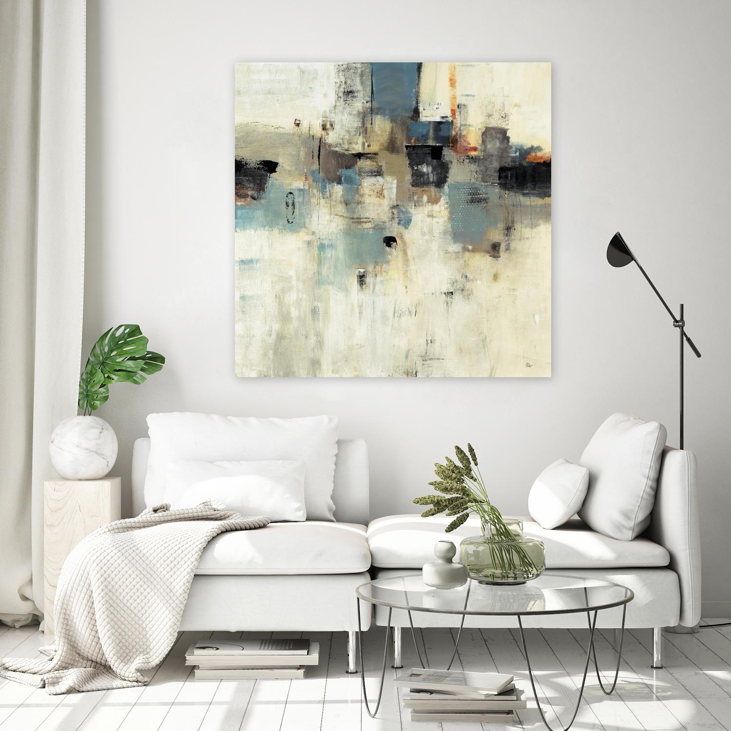 Let's Go II by Lisa Ridgers on GIANT ART - beige abstract