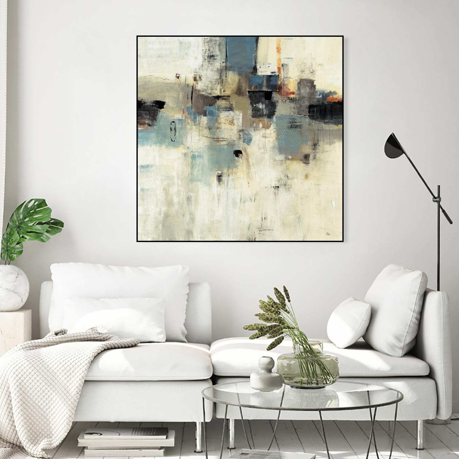 Let's Go II by Lisa Ridgers on GIANT ART - beige abstract