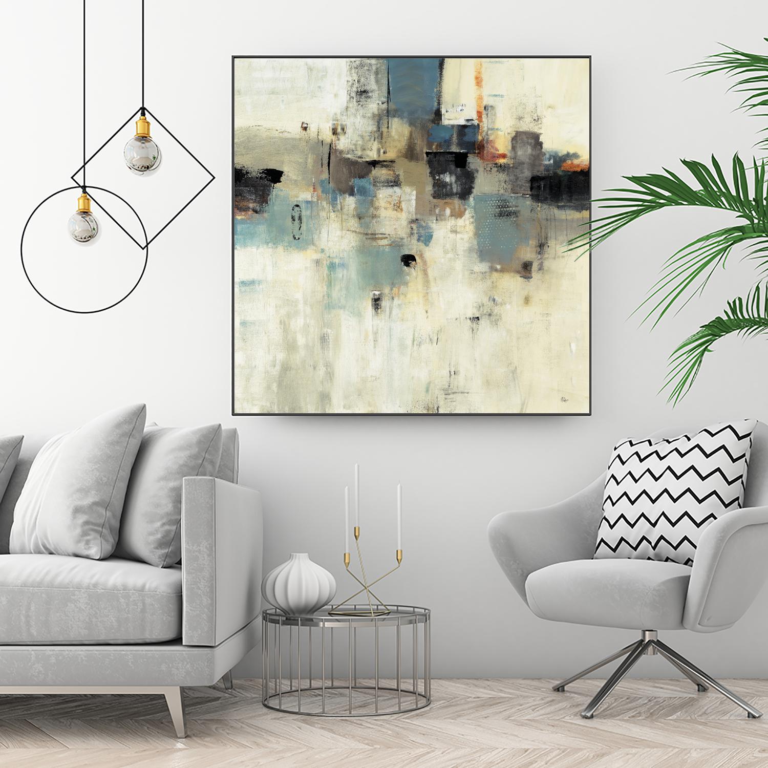 Let's Go II by Lisa Ridgers on GIANT ART - beige abstract