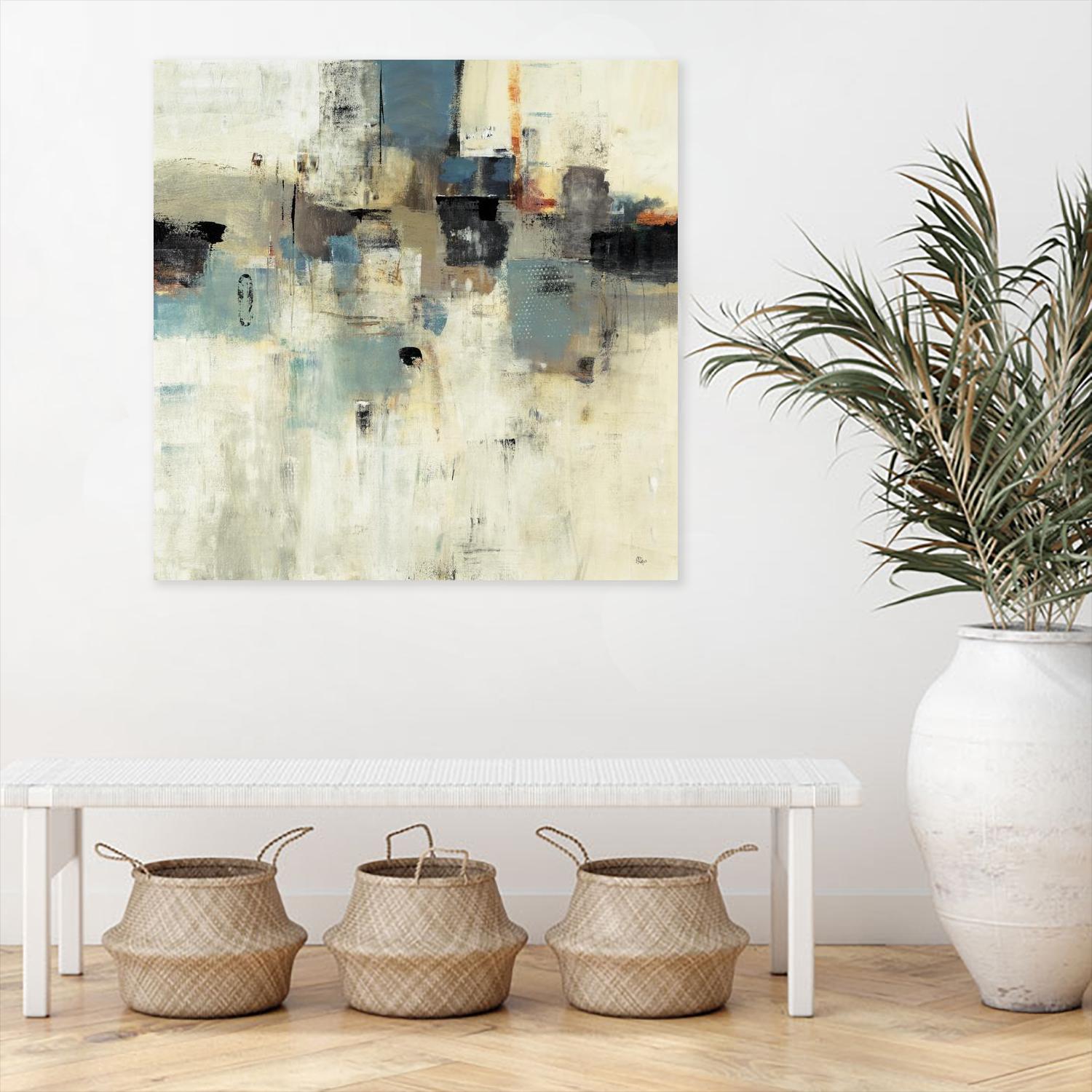 Let's Go II by Lisa Ridgers on GIANT ART - beige abstract