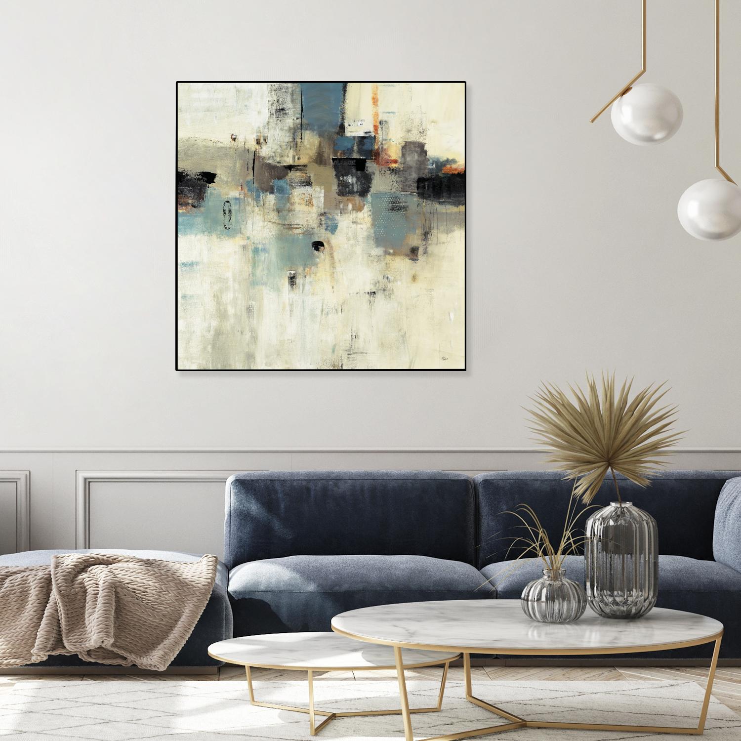 Let's Go II by Lisa Ridgers on GIANT ART - beige abstract