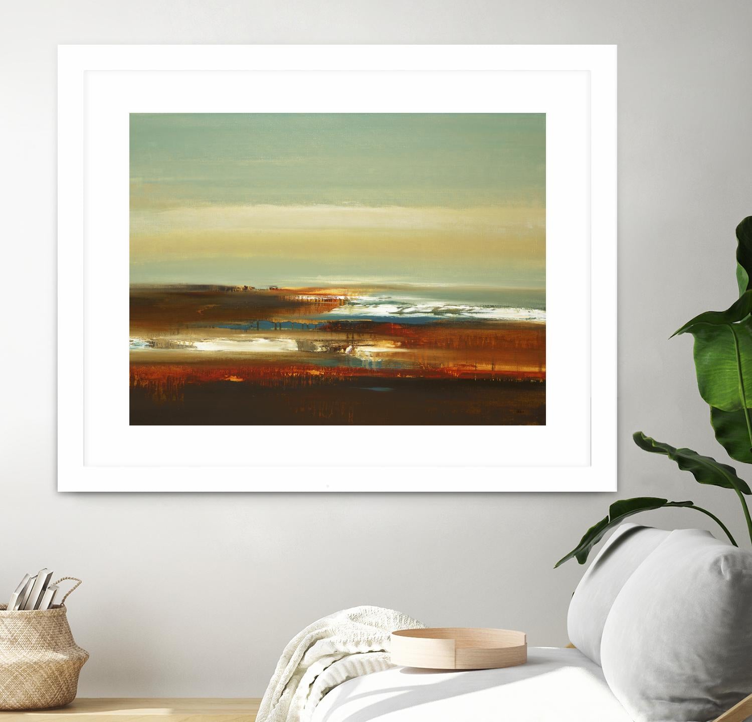 Layered Scape V by Lisa Ridgers on GIANT ART - beige abstract