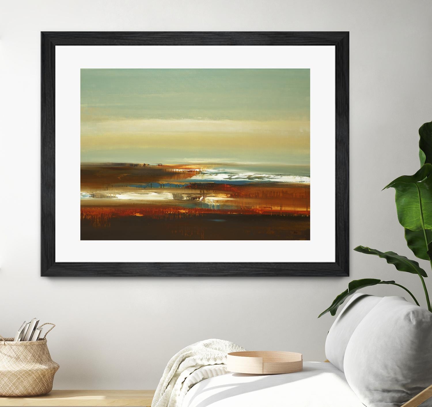 Layered Scape V by Lisa Ridgers on GIANT ART - beige abstract