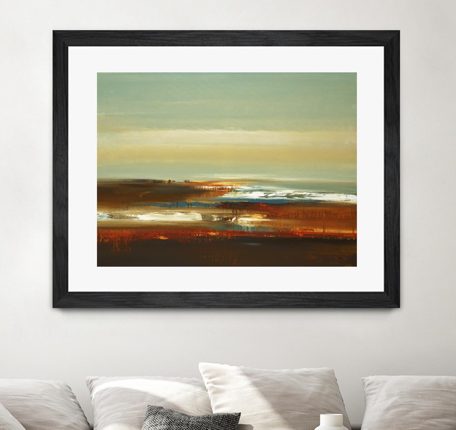 Layered Scape V by Lisa Ridgers on GIANT ART - beige abstract