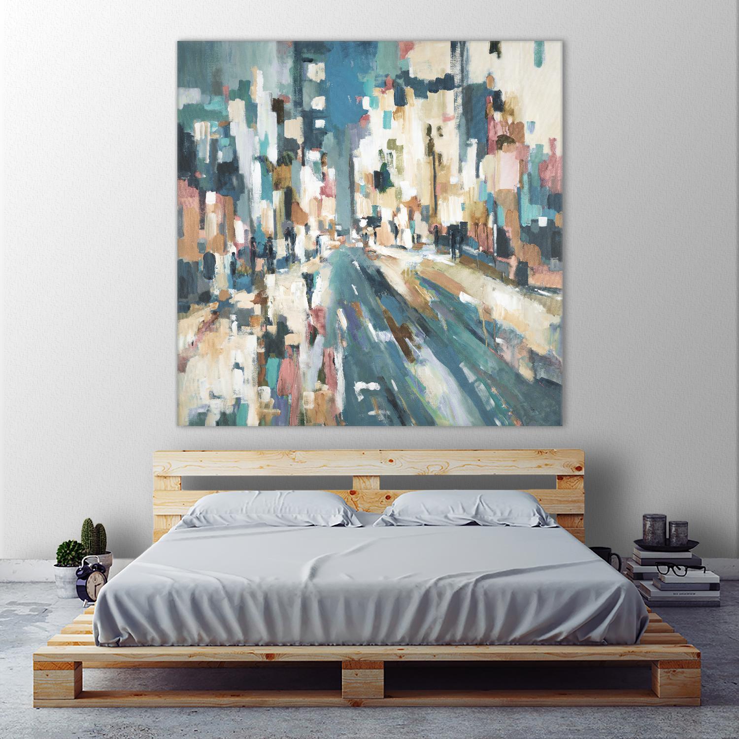 City Beat by Lisa Ridgers on GIANT ART - pink contemporary