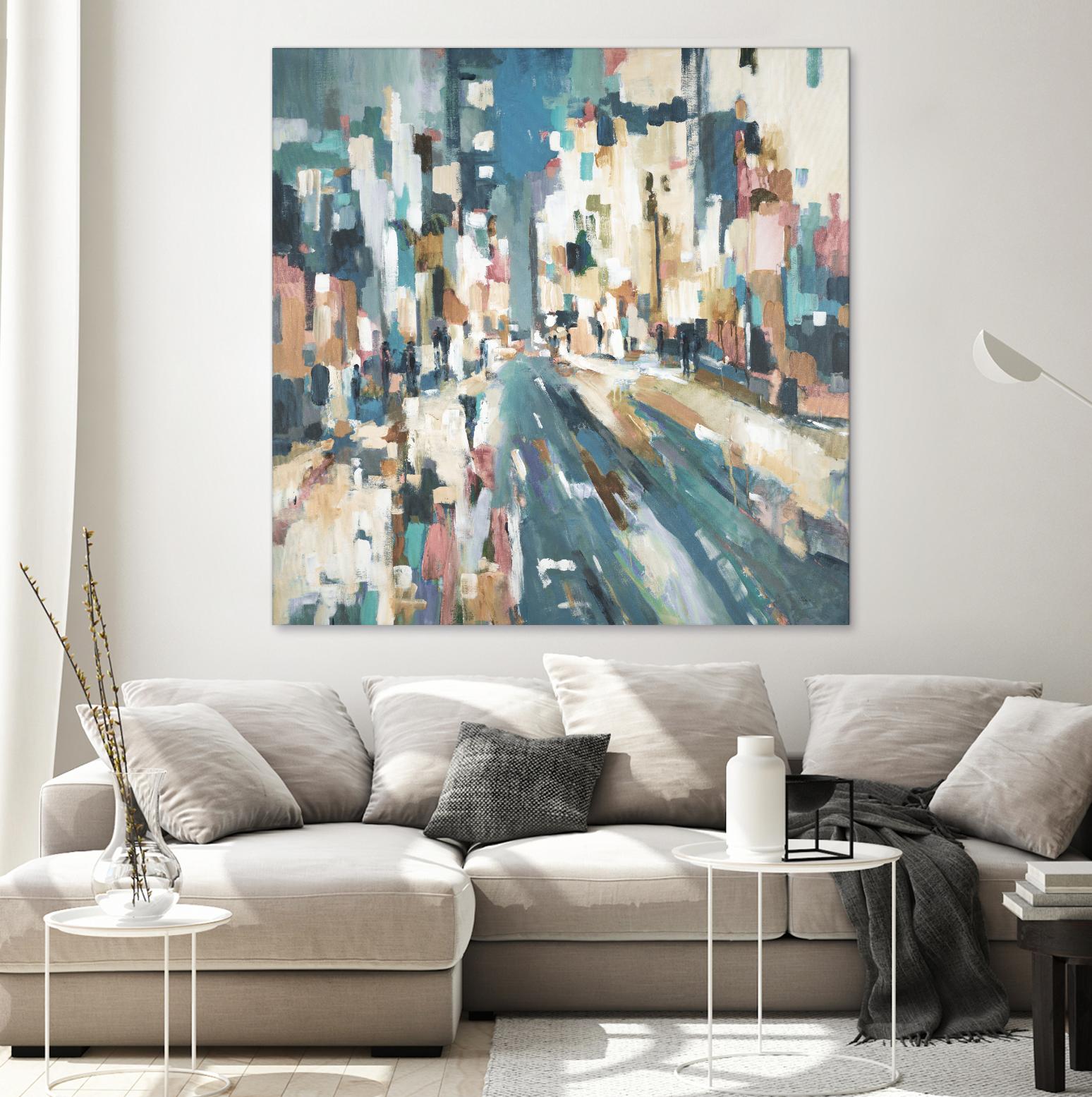 City Beat by Lisa Ridgers on GIANT ART - pink contemporary