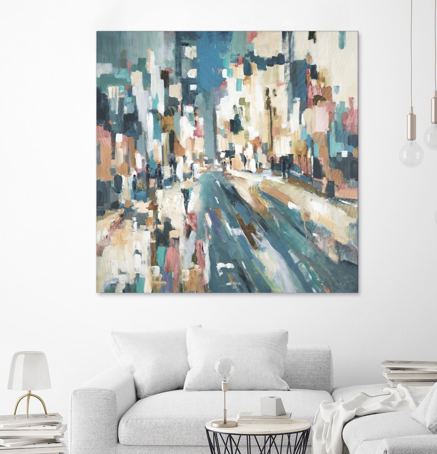 City Beat by Lisa Ridgers on GIANT ART - pink contemporary