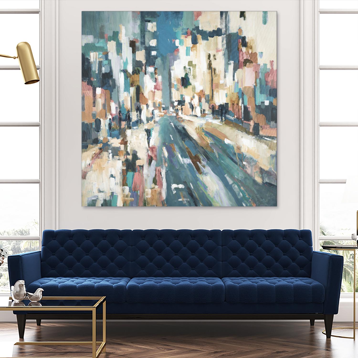 City Beat by Lisa Ridgers on GIANT ART - pink contemporary