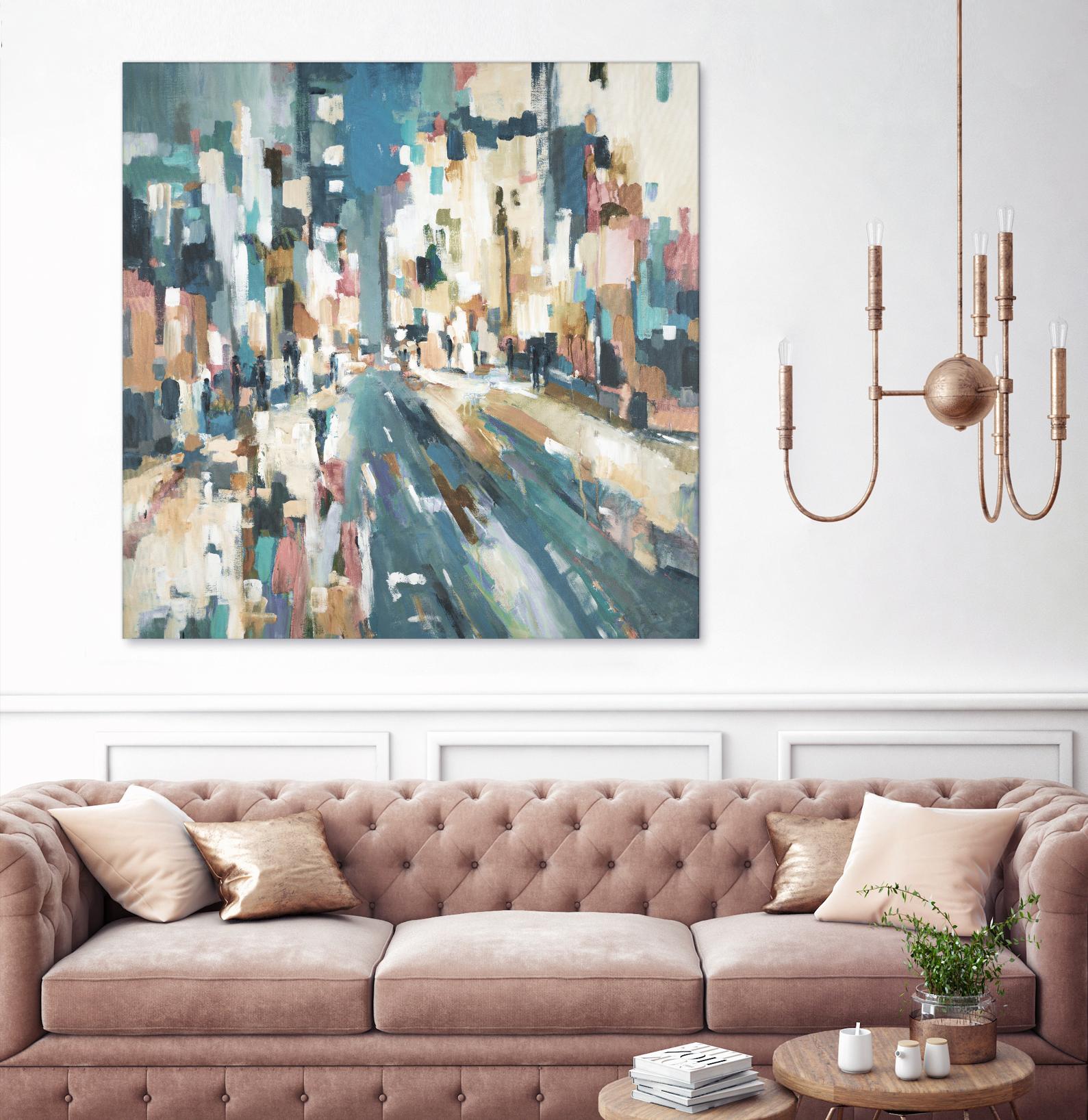 City Beat by Lisa Ridgers on GIANT ART - pink contemporary