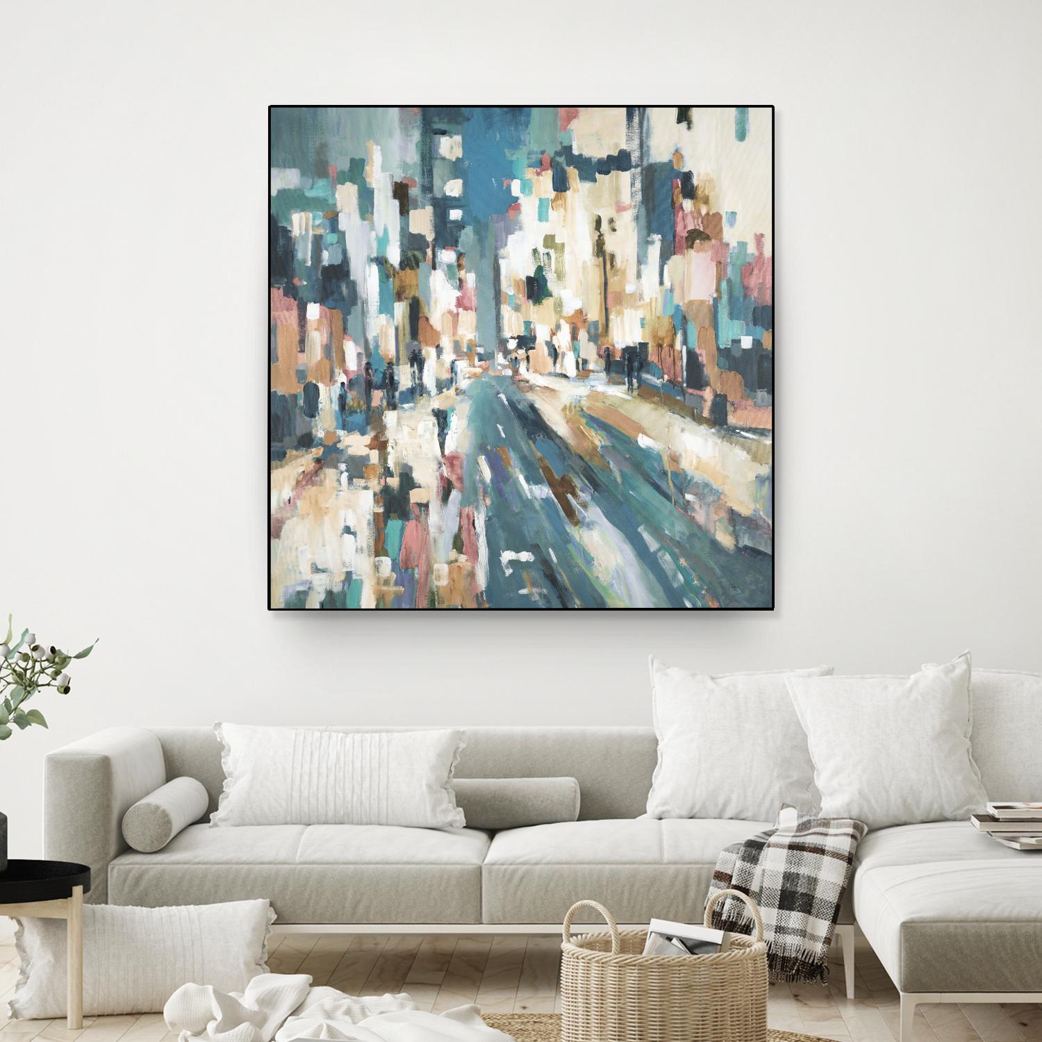 City Beat by Lisa Ridgers on GIANT ART - pink contemporary