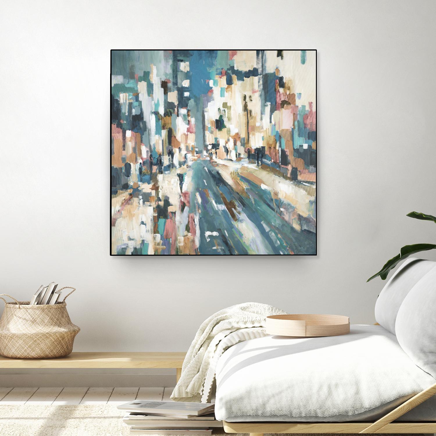 City Beat by Lisa Ridgers on GIANT ART - pink contemporary