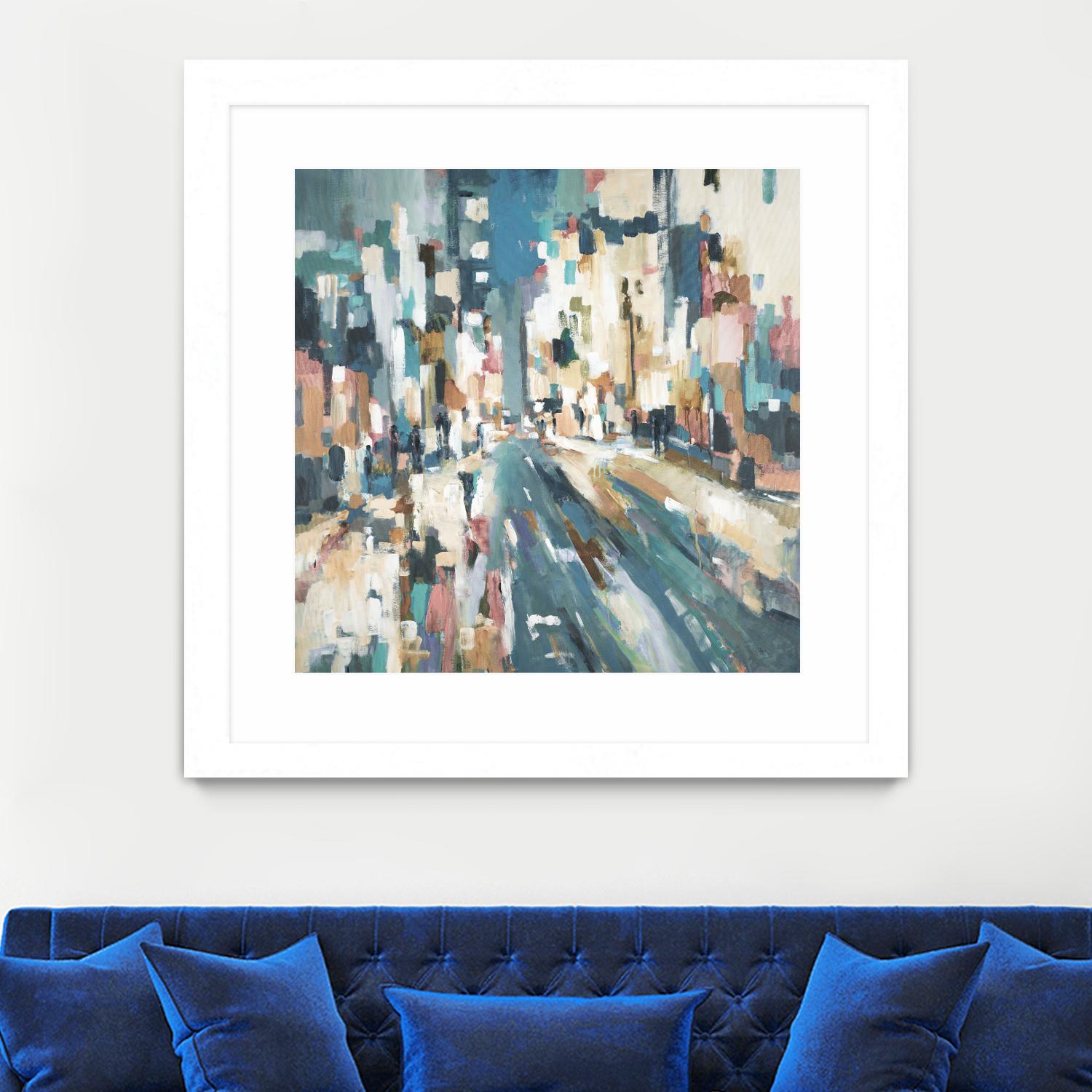 City Beat by Lisa Ridgers on GIANT ART - pink contemporary