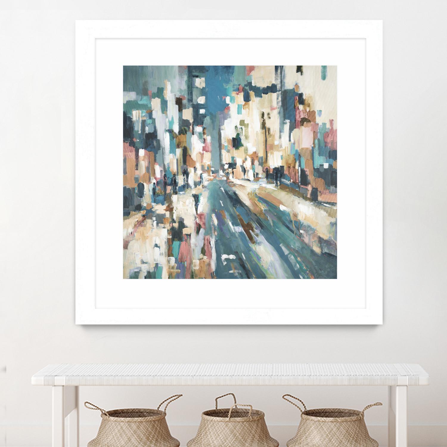 City Beat by Lisa Ridgers on GIANT ART - pink contemporary
