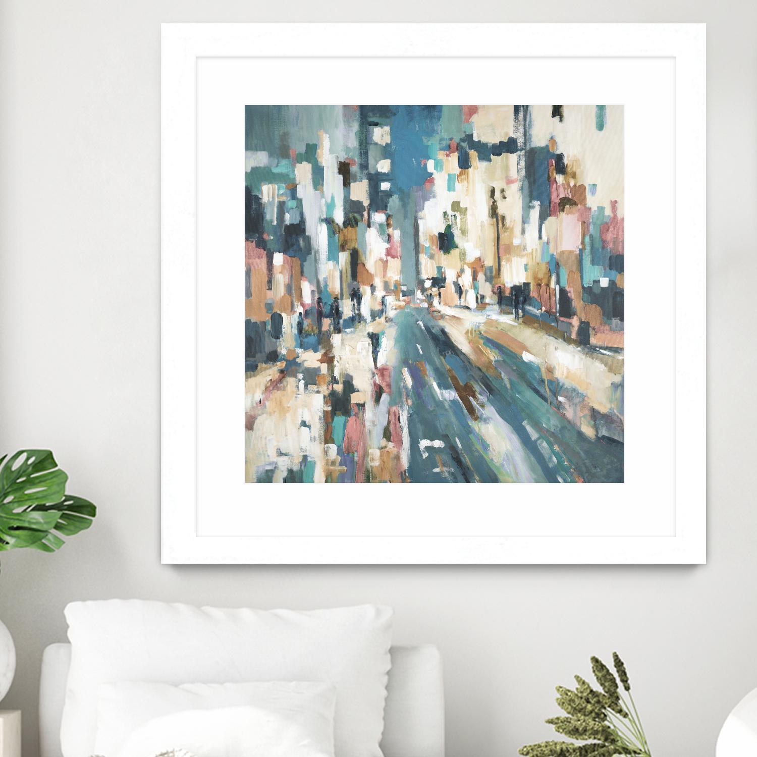 City Beat by Lisa Ridgers on GIANT ART - pink contemporary