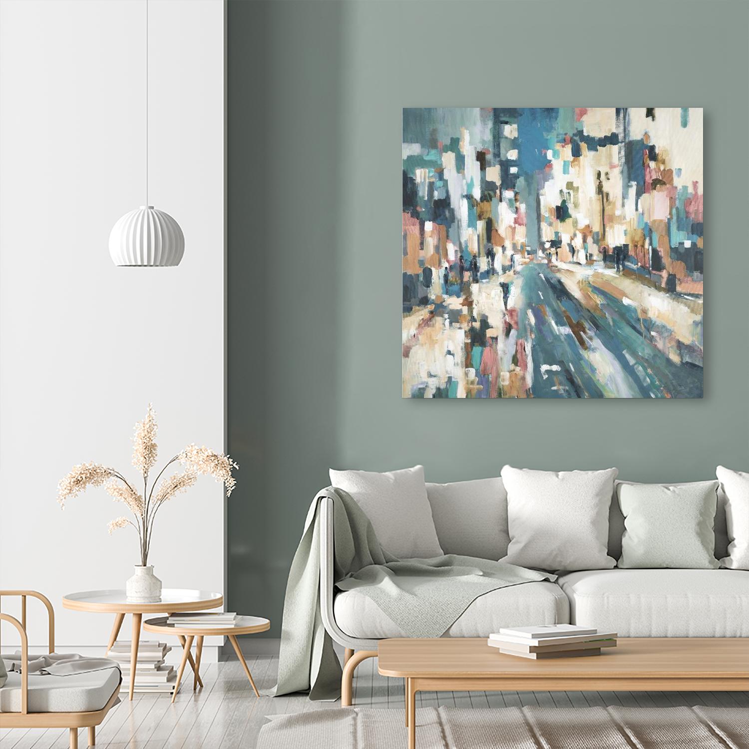 City Beat by Lisa Ridgers on GIANT ART - pink contemporary