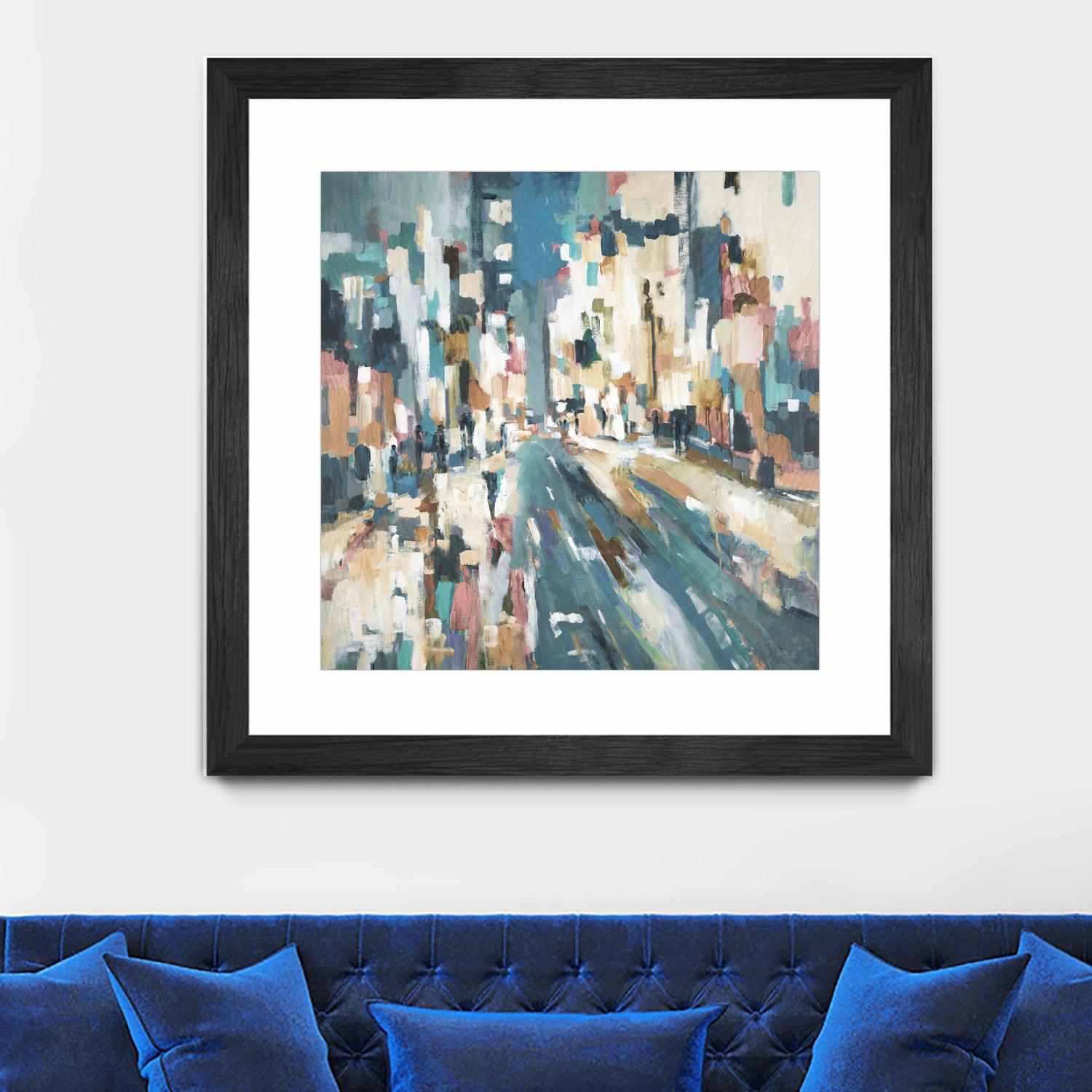 City Beat by Lisa Ridgers on GIANT ART - pink contemporary