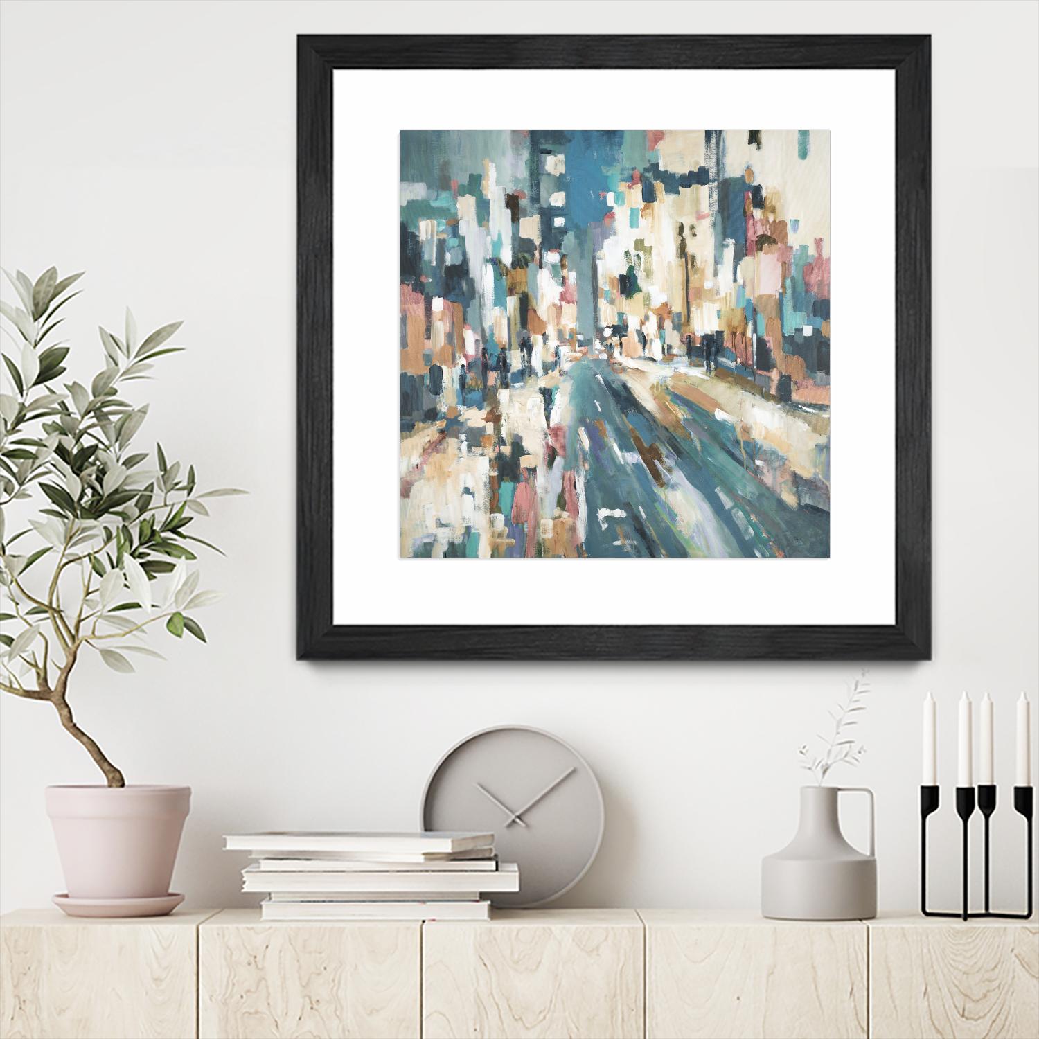 City Beat by Lisa Ridgers on GIANT ART - pink contemporary