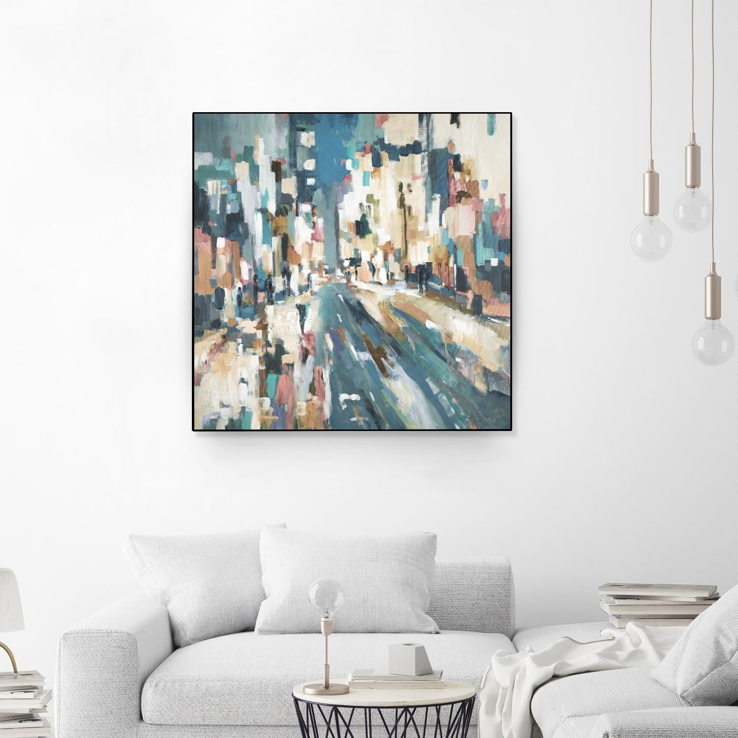 City Beat by Lisa Ridgers on GIANT ART - pink contemporary