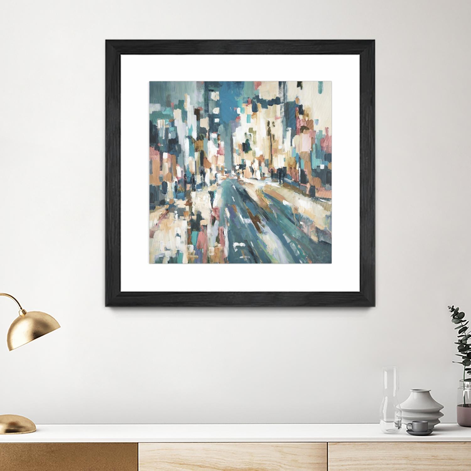 City Beat by Lisa Ridgers on GIANT ART - pink contemporary