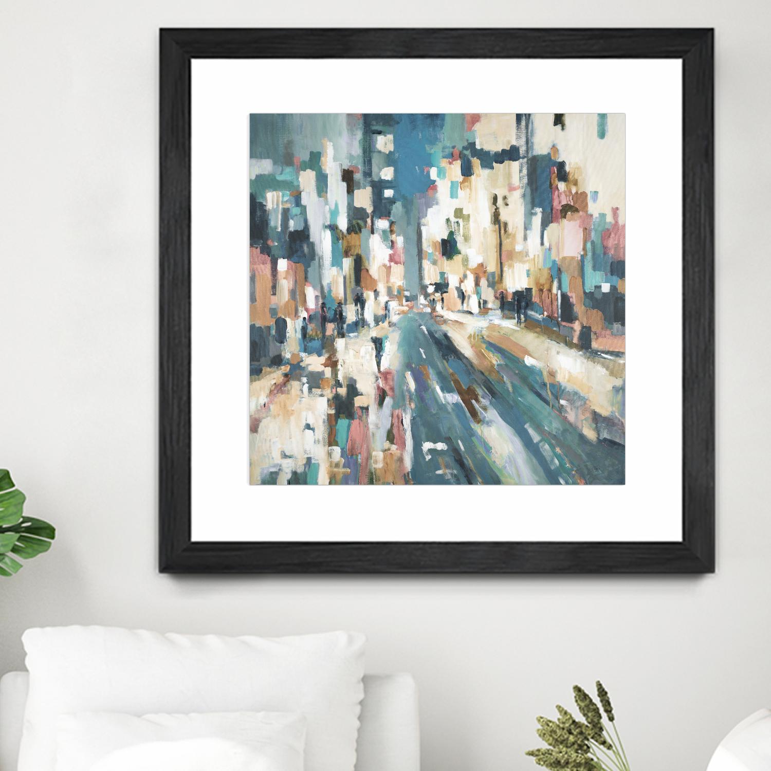 City Beat by Lisa Ridgers on GIANT ART - pink contemporary