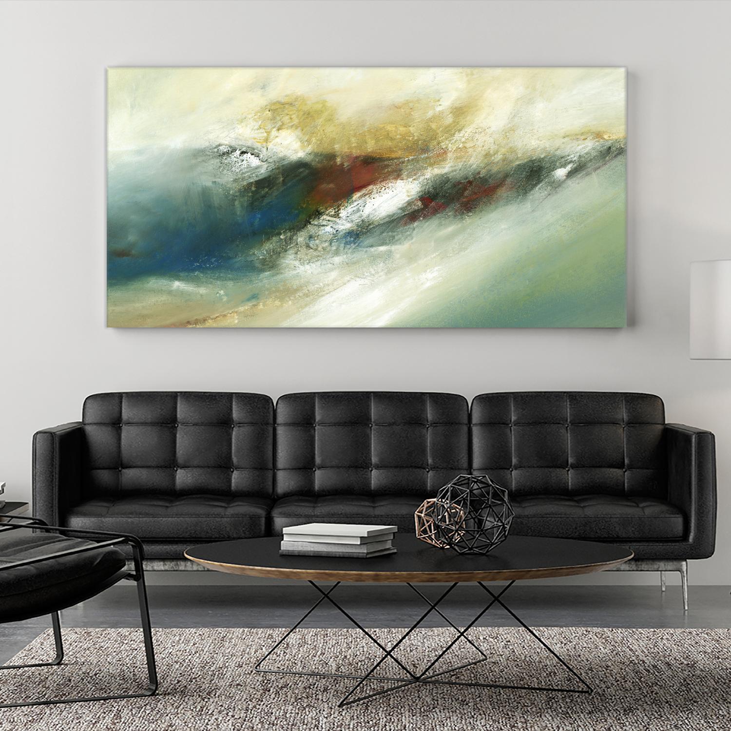 Rugged Scape by Lisa Ridgers on GIANT ART - beige abstract