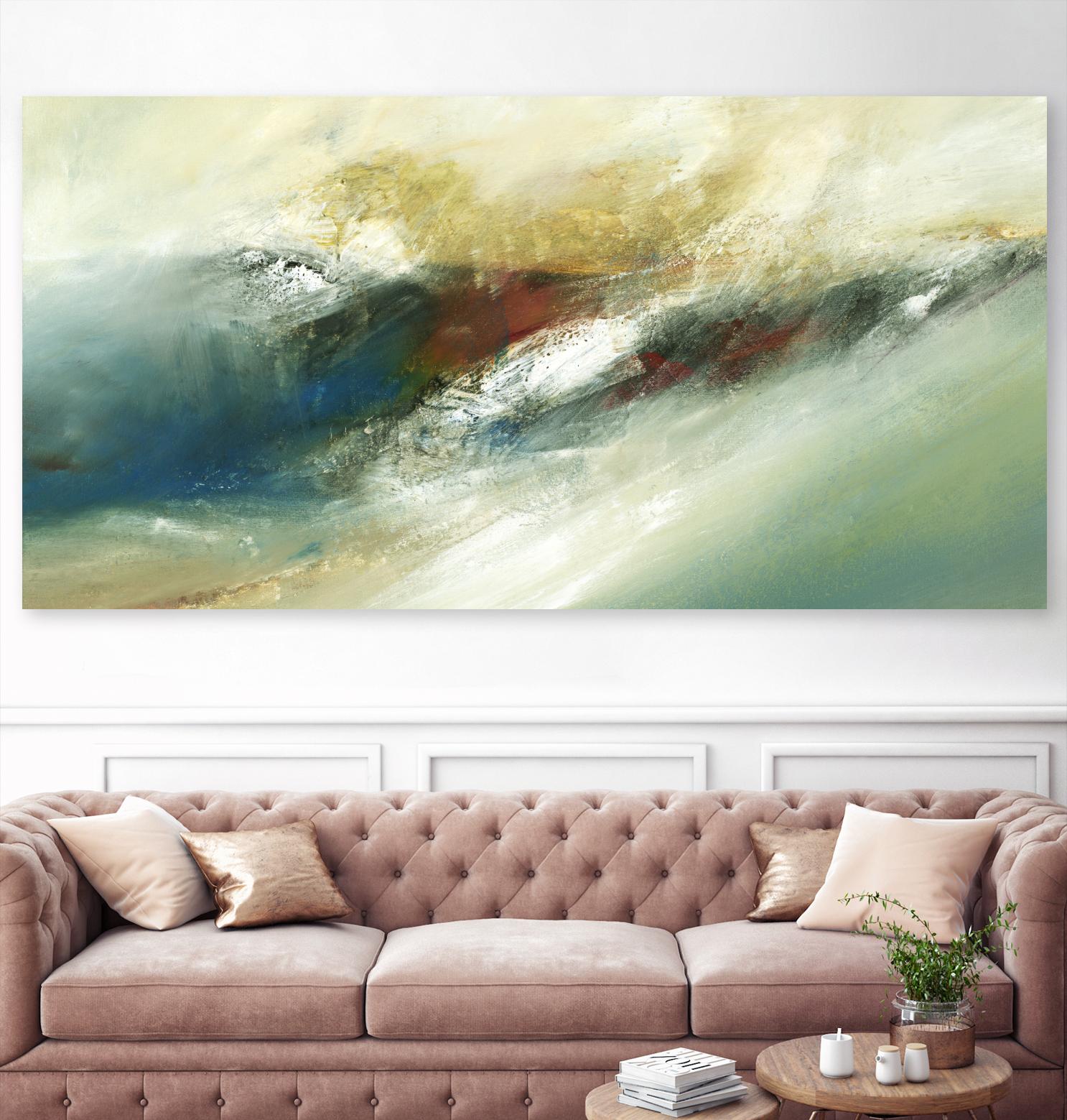 Rugged Scape by Lisa Ridgers on GIANT ART - beige abstract