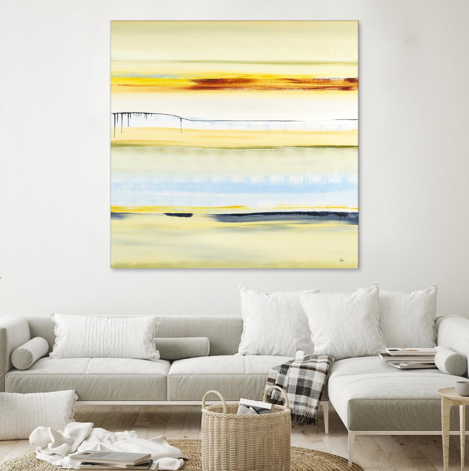 Beach Day by Lisa Ridgers on GIANT ART - blue abstract