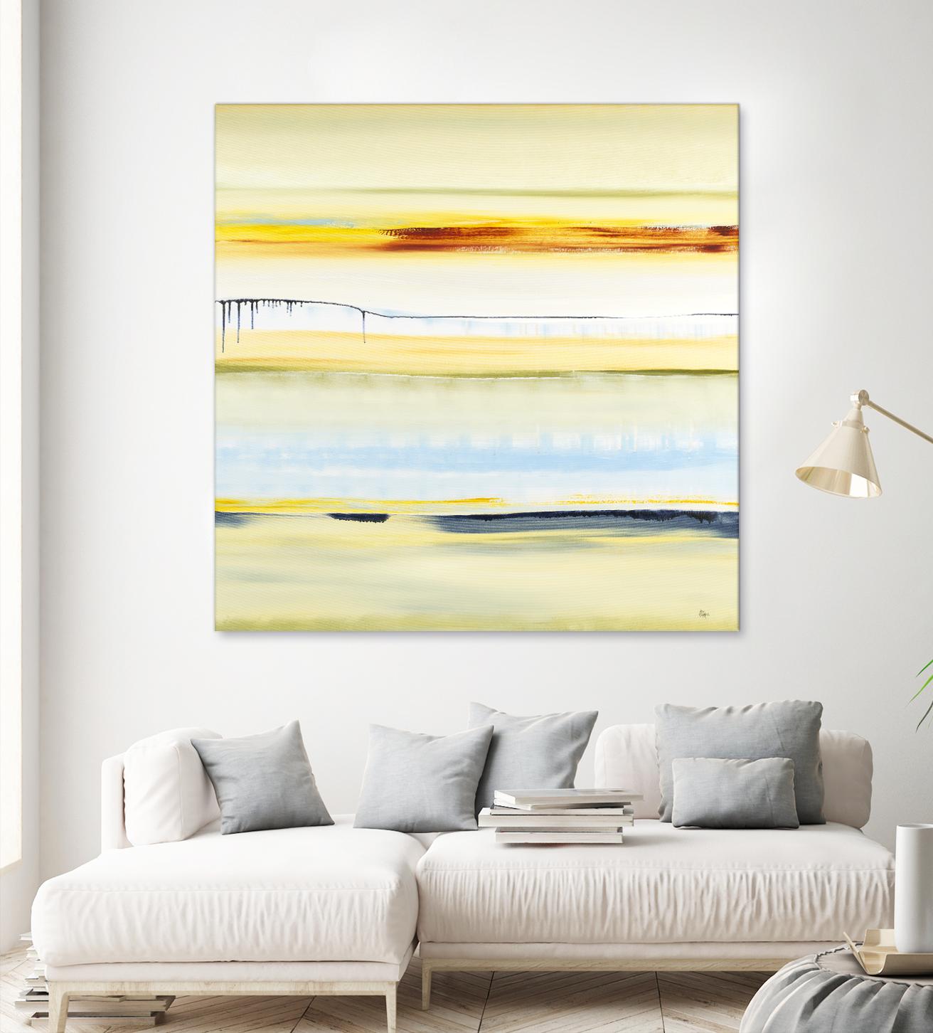 Beach Day by Lisa Ridgers on GIANT ART - blue abstract