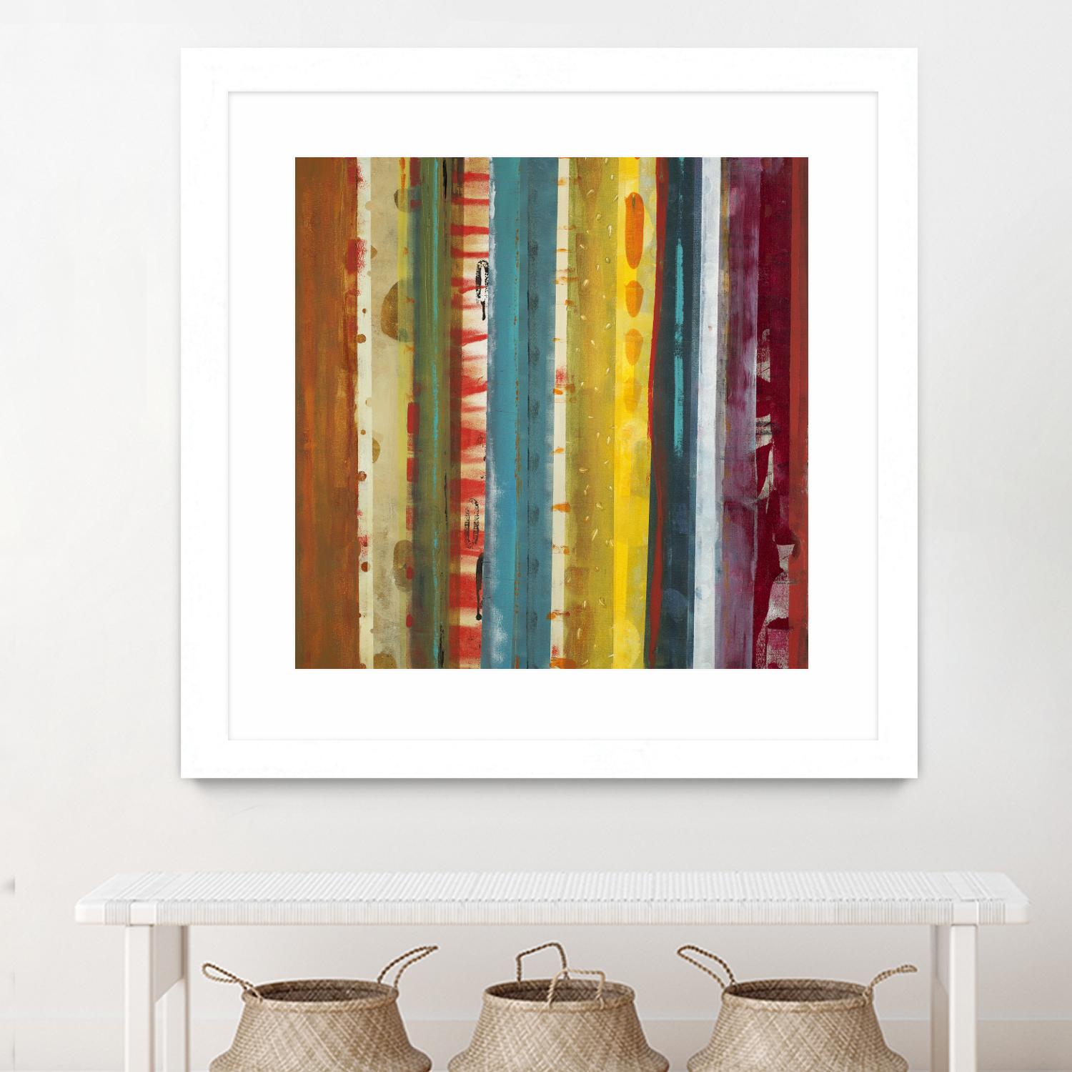 Bold Lanes by Lisa Ridgers on GIANT ART - yellow abstract