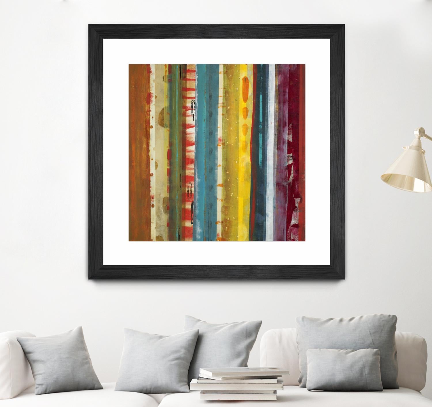 Bold Lanes by Lisa Ridgers on GIANT ART - yellow abstract