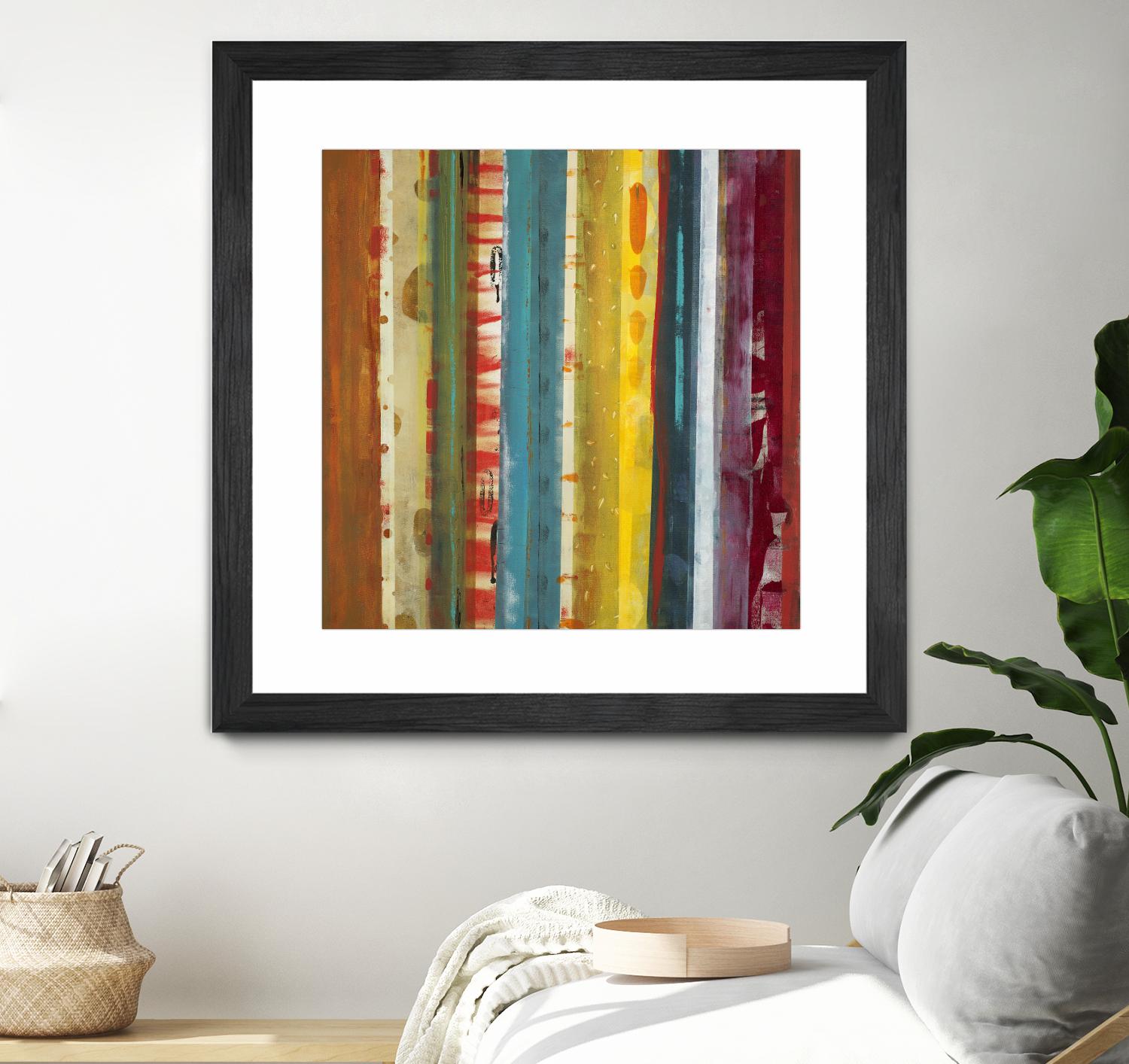 Bold Lanes by Lisa Ridgers on GIANT ART - yellow abstract